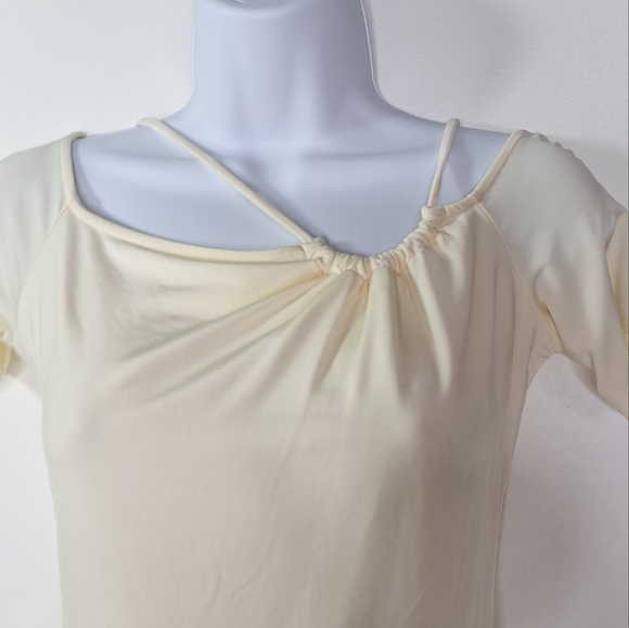 Reiss Cierra Elegant Cream Strappy Off-Shoulder Short Sleeve Top Size Small - Picture 7 of 13
